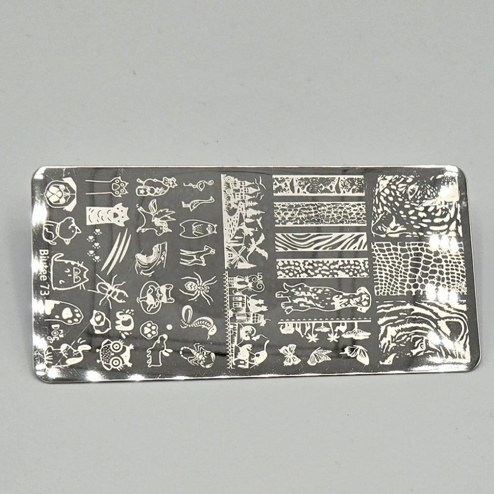 nail art stamping plate Biutee 73 resin art‎ craft animal print nature dog cat